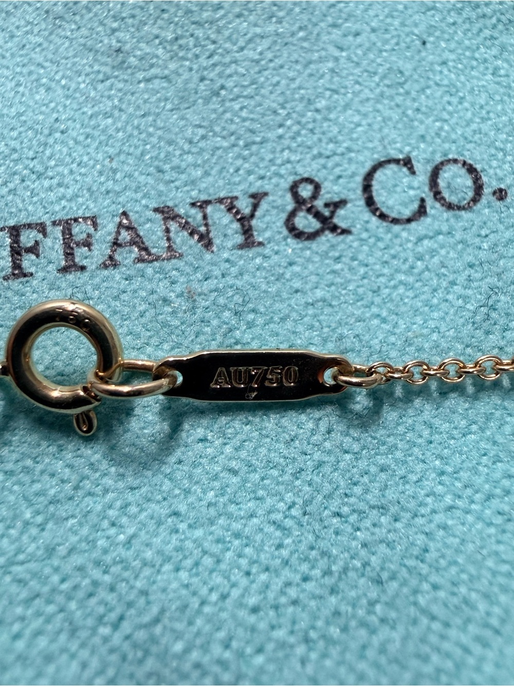 Tiffany & Co. 18k Yellow Gold T Smile Pendant with Diamonds Small Size w/ Pouch - Picture 4 of 6